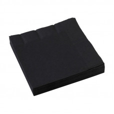 Three-layer napkins - 10 pcs (black)