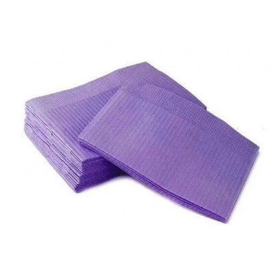 Салфетки трехслойные -  50 шт (фиолетовые)
