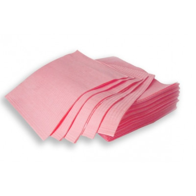 Салфетки трехслойные  - 50 шт (розовые)