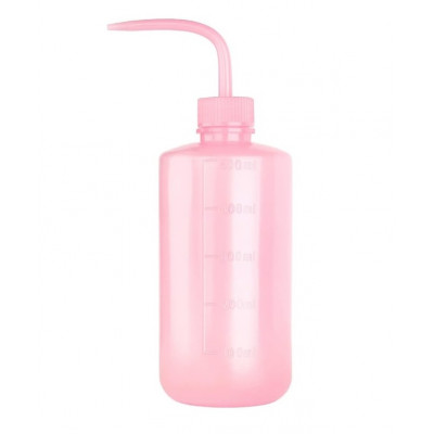 Бутылка с носиком диффузором для тату (розовая) 500 мл