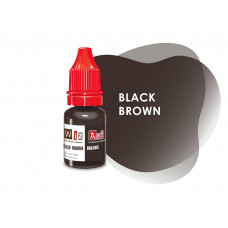 Black Brown WizArt USA пигмент для перманентного макияжа бровей 10 мл