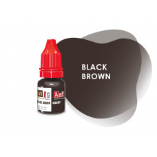 Black Brown WizArt USA пигмент для перманентного макияжа бровей 5 мл