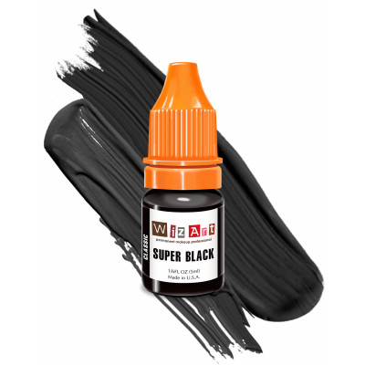 SUPER BLACK WizArt Classic  пигмент для перманентного макияжа век 5мл