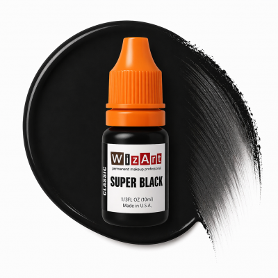 SUPER BLACK WizArt Classic pigment for permanent makeup of the eyelids 10ml